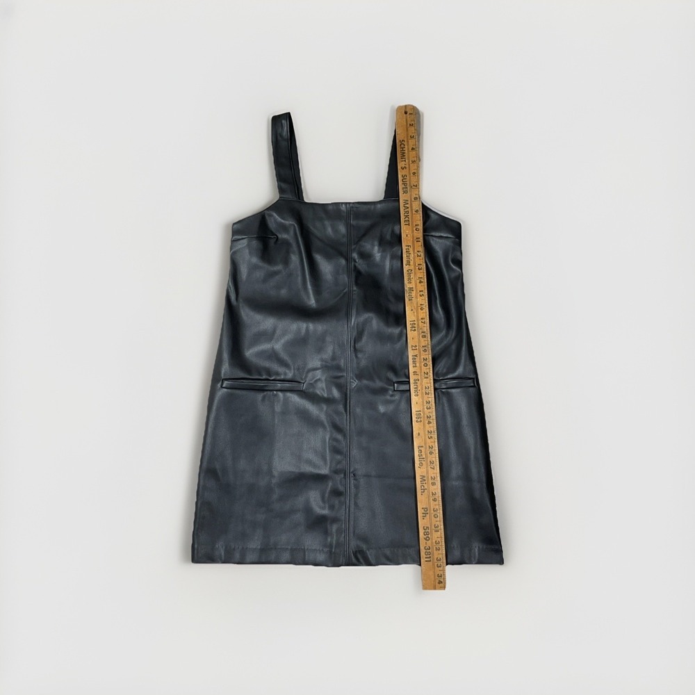 Abercrombie & Fitch Black‎ Faux Leather Sleeveless Mini Dress Size Medium - Picture 3 of 8